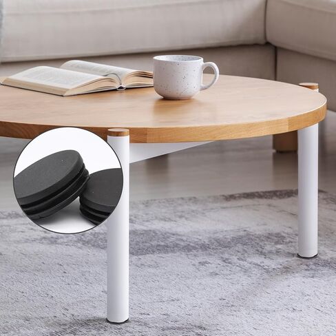 Hordion 8 قطع 2 3/8 بوصة مقابس بلاستيكية مستديرة، غطاء نهاية الأنبوب، غطاء نهاية أسود، واقي الأرضية للأنابيب المعدنية والكراسي والأثاث in Kuwait