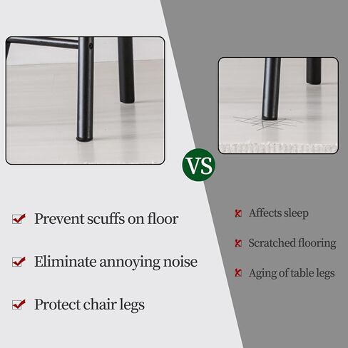 Hordion 8 قطع 2 3/8 بوصة مقابس بلاستيكية مستديرة، غطاء نهاية الأنبوب، غطاء نهاية أسود، واقي الأرضية للأنابيب المعدنية والكراسي والأثاث in Kuwait