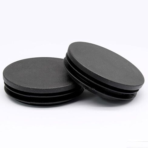 Hordion 8 قطع 2 3/8 بوصة مقابس بلاستيكية مستديرة، غطاء نهاية الأنبوب، غطاء نهاية أسود، واقي الأرضية للأنابيب المعدنية والكراسي والأثاث in Kuwait