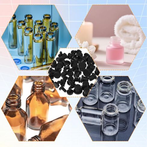 70 قطعة 7 أحجام من قابس ثقب السيليكون، سدادات مطاطية مستديرة سوداء، سدادات مطاطية للثقوب الدائرية، أغطية نهاية فتحات الأزرار المقاومة للماء، قابس أنبوبي بديل ناعم للزجاجات، الأنابيب، أواني الزهور in Kuwait