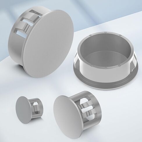 260 قطعة من فتحات المقابس البلاستيكية، أغطية تزيين فتحات الخزانة، سدادات بلاستيكية رمادية لفتحات الأثاث الدائرية 8 مقاسات 1/4 بوصة 5/16 بوصة 3/8 بوصة 1/2 بوصة 5/8 بوصة 3/4 بوصة 7/8 بوصة 1 بوصة in Kuwait