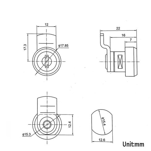 Mini Cam Lock Industrial Control Cabinet Cam Lock Cashier Machine Security Lock MA102 1Pcs in Saudi Arabia
