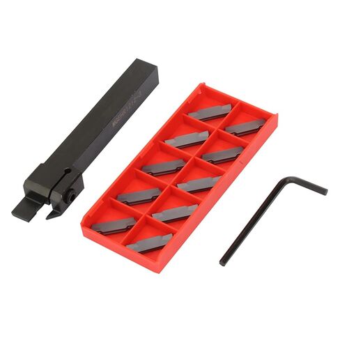 MGEHR1212-3 Lathe Grooving Parting Tool Holder with 10pcs Inserts, High Hardness, Increased Cutting Performance, Fast Cutting Speed, Brand New, Suitable for Metalworking in Saudi Arabia