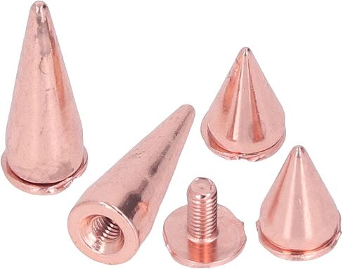 Generic Punk Cone Spikes Studs, Hand Polished Glossy Metal Plated Copper Rivets with Clear Thread for DIY Clothing Bags Belts Jackets Accessories in Saudi Arabia