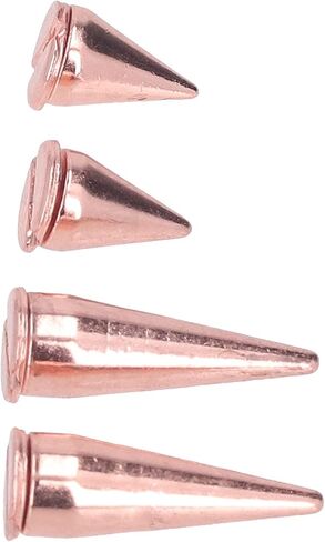 Generic Punk Cone Spikes Studs, Hand Polished Glossy Metal Plated Copper Rivets with Clear Thread for DIY Clothing Bags Belts Jackets Accessories in Saudi Arabia