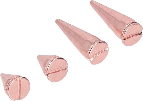 Generic Punk Cone Spikes Studs, Hand Polished Glossy Metal Plated Copper Rivets with Clear Thread for DIY Clothing Bags Belts Jackets Accessories in Saudi Arabia