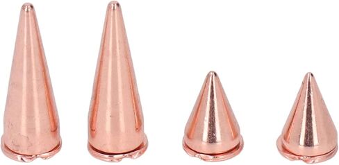 Generic Punk Cone Spikes Studs, Hand Polished Glossy Metal Plated Copper Rivets with Clear Thread for DIY Clothing Bags Belts Jackets Accessories in Saudi Arabia