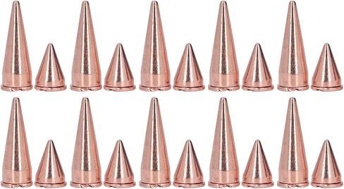 Generic Punk Cone Spikes Studs, Hand Polished Glossy Metal Plated Copper Rivets with Clear Thread for DIY Clothing Bags Belts Jackets Accessories in Saudi Arabia