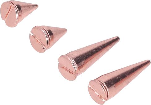 Generic Punk Cone Spikes Studs, Hand Polished Glossy Metal Plated Copper Rivets with Clear Thread for DIY Clothing Bags Belts Jackets Accessories in Saudi Arabia