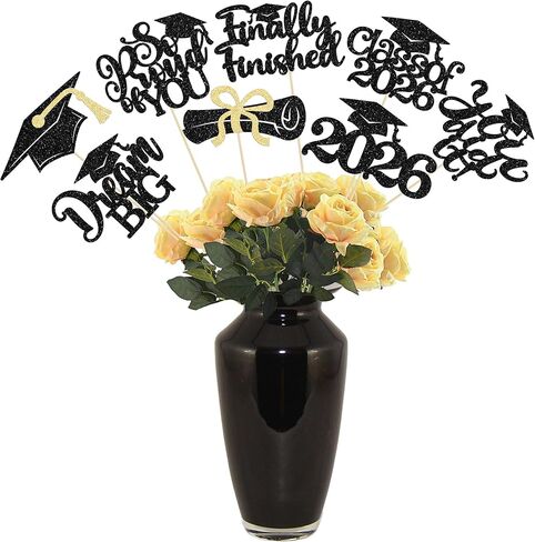 Gyufise 16pcs Prom 2025 Centerpiece Sticks Class of 2025 Table Flower Centerpces Sticks Congrats Grad Party Form in Saudi Arabia