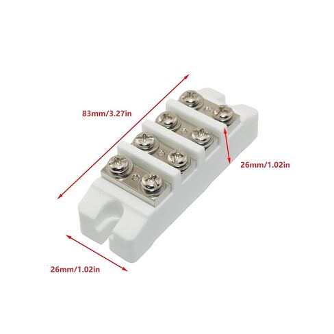 Four Position Ceramic High Current Terminal Block 83x26x26mm Electrical Equipment Connectors High Temperature Ceramic Connectors for Household Appliances Barbecue Equipment Electric Grill in Saudi Arabia