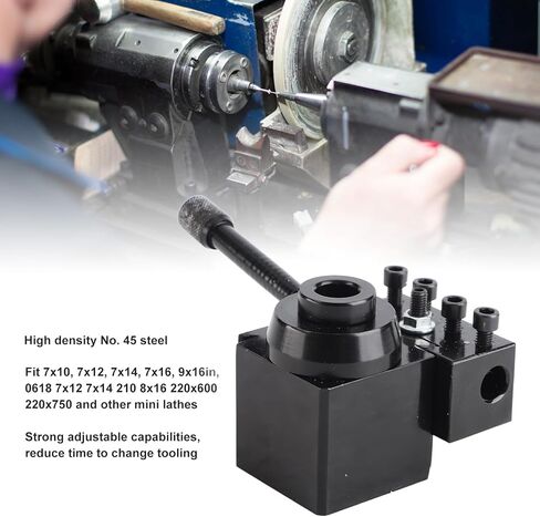 Fast Change Tool Post Set Wedge Type Steel Holders Quick Change Tool Post for 0618 7x12 7x14 210 8x16 220x600 220x750 Mini Lathe in Saudi Arabia