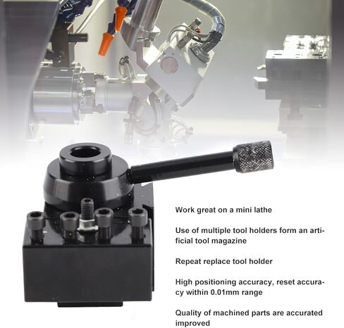 Fast Change Tool Post Set Wedge Type Steel Holders Quick Change Tool Post for 0618 7x12 7x14 210 8x16 220x600 220x750 Mini Lathe in Saudi Arabia