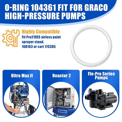 104361 مضخة تعبئة على شكل حرف O بديلة لرشاشات طلاء Graco Airless، مناسبة لـ Graco 390، Pro210ES، Ultra 395,495,595، Reactor E-10 airless رشاشات طلاء البحر (عبوة واحدة) in Kuwait