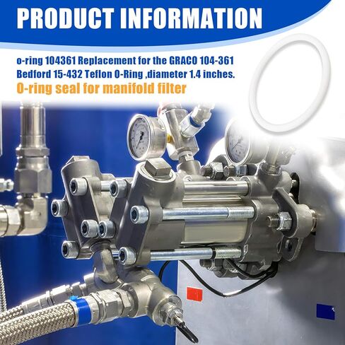 104361 مضخة تعبئة على شكل حرف O بديلة لرشاشات طلاء Graco Airless، مناسبة لـ Graco 390، Pro210ES، Ultra 395,495,595، Reactor E-10 airless رشاشات طلاء البحر (عبوة واحدة) in Kuwait