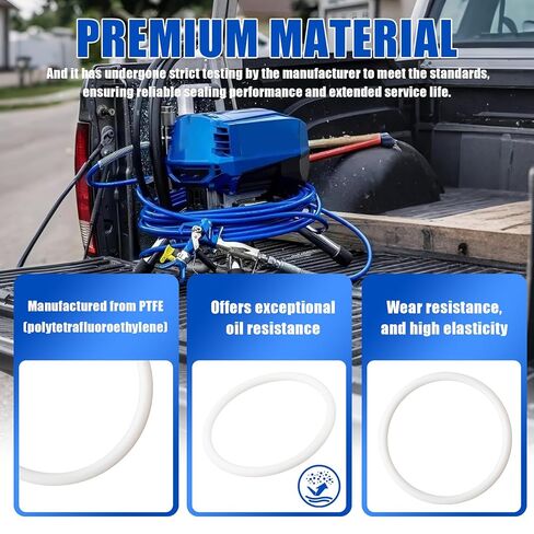 104361 مضخة تعبئة على شكل حرف O بديلة لرشاشات طلاء Graco Airless، مناسبة لـ Graco 390، Pro210ES، Ultra 395,495,595، Reactor E-10 airless رشاشات طلاء البحر (عبوة واحدة) in Kuwait