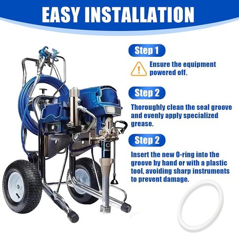 104361 مضخة تعبئة على شكل حرف O بديلة لرشاشات طلاء Graco Airless، مناسبة لـ Graco 390، Pro210ES، Ultra 395,495,595، Reactor E-10 airless رشاشات طلاء البحر (عبوة واحدة) in Kuwait
