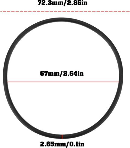 5Pcs Starter Gear Cover O-Ring 09280-71008 Compatible with Suzuki DRZ400 GSXR600/750 72.3x67x2.65mm in Saudi Arabia