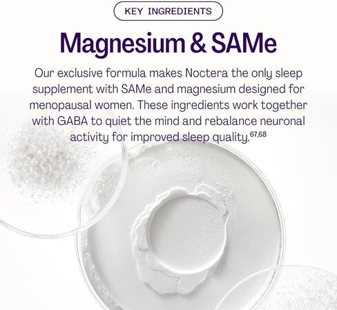 دعم النوم اليومي للسيدات من أجل الراحة أثناء النوم - Bonafide Noctera - خالي من الميلاتونين - لاضطرابات النوم الهرمونية - كمية تكفي لمدة شهر (60 قرصًا) in Kuwait