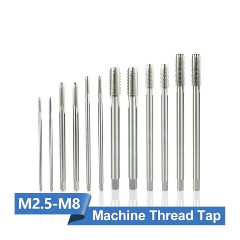 Long Shank Thread Tap M2.5-M8 Screw Taps 90-150 mm Straight Flute Screw Metalworking Tools(M8x100) in Saudi Arabia