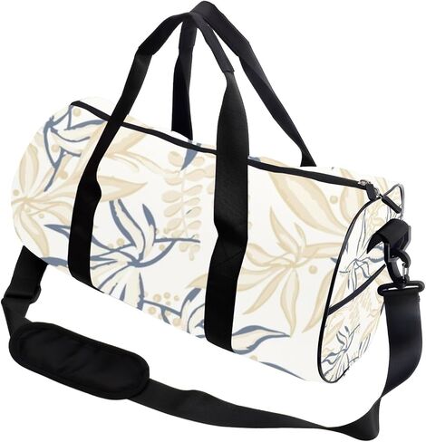 Elegant Blue Leaves Packable Gym Bag For Men Oxford Tote Bags Adjustable Shoulder Strap, Convertible Carry Backpack Cute Weekender Bag For Dance Basketball Gym Backpack in Saudi Arabia