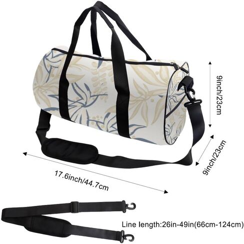 Elegant Blue Leaves Packable Gym Bag For Men Oxford Tote Bags Adjustable Shoulder Strap, Convertible Carry Backpack Cute Weekender Bag For Dance Basketball Gym Backpack in Saudi Arabia