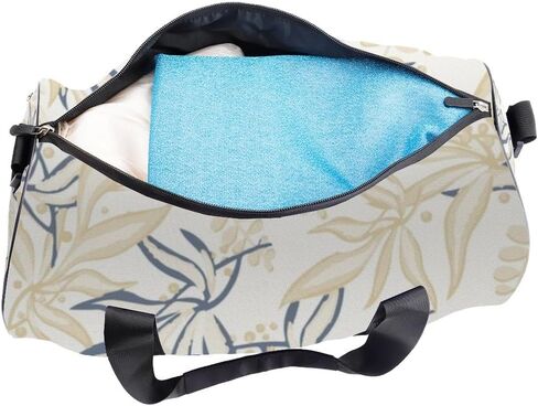 Elegant Blue Leaves Packable Gym Bag For Men Oxford Tote Bags Adjustable Shoulder Strap, Convertible Carry Backpack Cute Weekender Bag For Dance Basketball Gym Backpack in Saudi Arabia