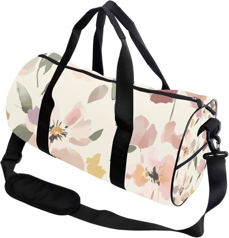 Blue Blooms Stain- Resistant Workout Bag For Men Women Oxford Tote Bags Adjustable Shoulder Strap, Convertible Carry Backpack Vintage Duffle Bag For Weekend Hiking Gym Backpack Men in Kuwait