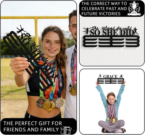 Personalized Medal Hanger Display, Custom Medal Holder with Name for Awards Ribbons, Metal Custom Sports Race Plaques Hanger for Wall Mount in Saudi Arabia
