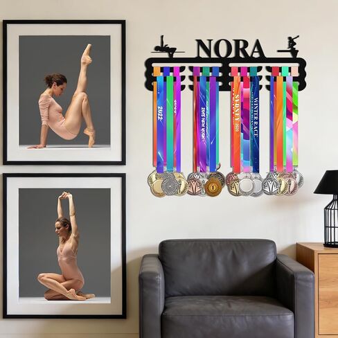 Personalized Medal Hanger Display, Custom Medal Holder with Name for Awards Ribbons, Metal Custom Sports Race Plaques Hanger for Wall Mount in Saudi Arabia