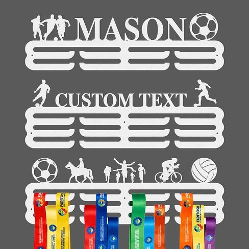 Personalized Medal Hanger Display, Custom Medal Holder with Name for Awards Ribbons, Metal Custom Sports Race Plaques Hanger for Wall Mount in Saudi Arabia