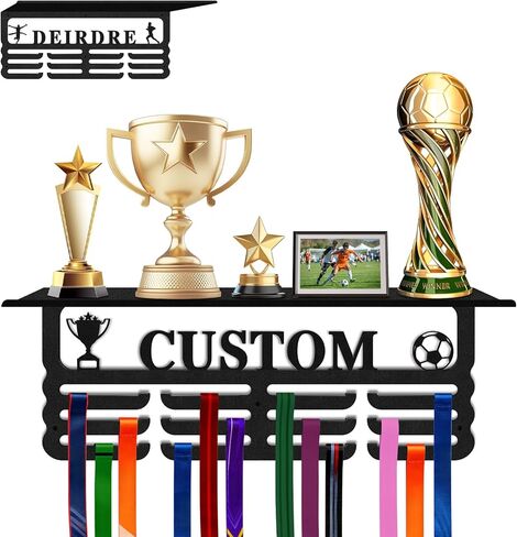 Personalized Medal Hanger Display, Custom Medal Holder with Name for Awards Ribbons, Metal Custom Sports Race Plaques Hanger for Wall Mount in Saudi Arabia