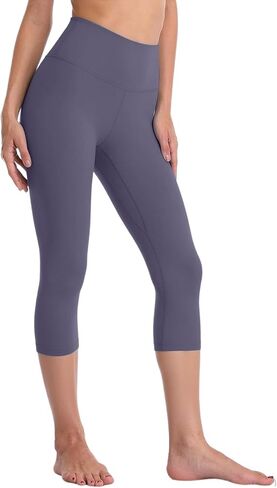 سراويل كابري نسائية عالية الخصر لليوجا كابري سراويل مقصوصة للتمرين والجري في الصيف غير رسمية in Kuwait
