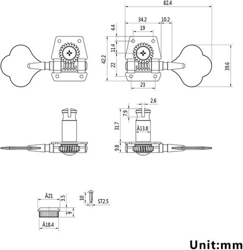 Eujgoov Electric Bass Tuning Peg Bass Open Flower Shaped Handle Tuning Peg String Knob with Winding Mechanism in Saudi Arabia