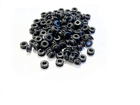 (100) 1/4" Inside Diameter Rubber Grommet - 1/8" Groove Width- Fits 3/8 Holes. Ideal for Sealing, DIY Projects, Wire Protection, and Cable Management in Kuwait