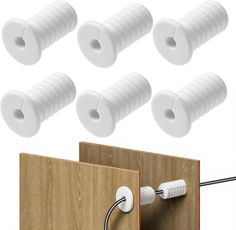 6pcs 3/4 inch Wall Grommets for Starlink Cable Grommets, Silicone Cable Grommet, Wall Cables Pass Through Kit for Starlink, White Non-Slip Cables Routing Solution in Saudi Arabia