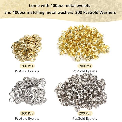 400Pcs Grommet Tool Kit Grommets Eyelet Grommet Hand Press kit for Leather Belt Shoes Crafts in Saudi Arabia