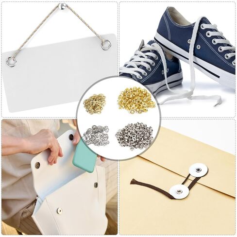 400Pcs Grommet Tool Kit Grommets Eyelet Grommet Hand Press kit for Leather Belt Shoes Crafts in Saudi Arabia