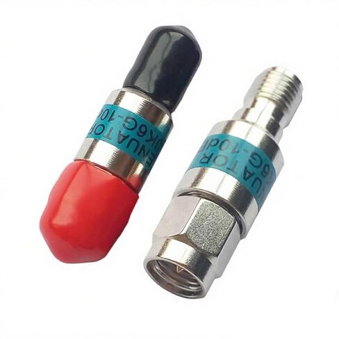 1Pc 2W DC-6GHz 1/2/3/5/6/10/15/20/30db 50Ohm RF Attenuator SMA Male to SMA Female Coaxial Fixed Connectors Stainless Steel(Gold,15db) in Saudi Arabia