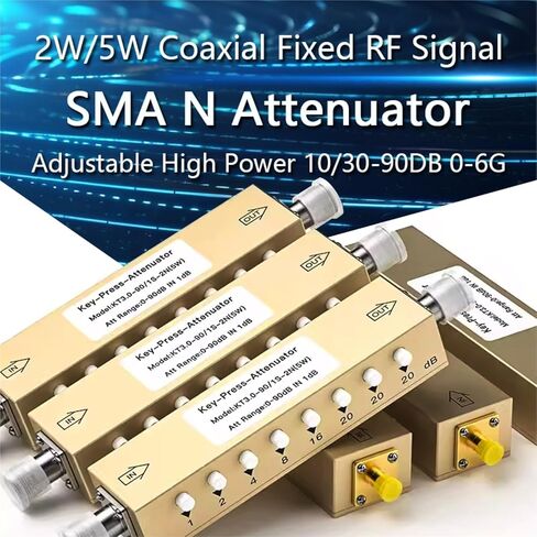 2 واط/5 واط SMA N مخفف إشارة RF ثابتة محورية قابل للتعديل موصل مخفف الطاقة SMA/N نوع 10/30-90DB 0-6G محول (نوع N، 2 واط 0-60dB 4G) in Kuwait