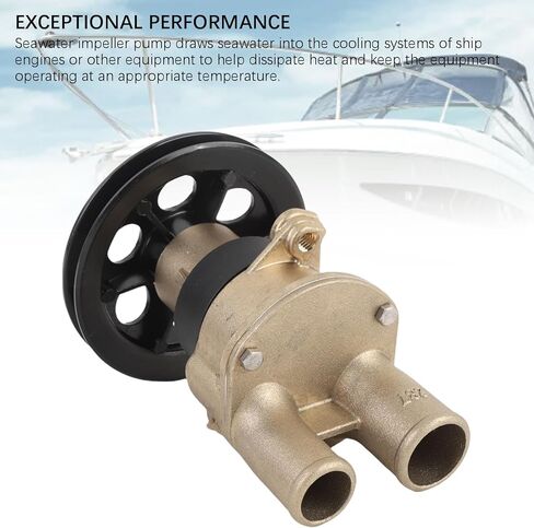 Luocute Rawing Sea Water Impeller Pump 3857794 Fits for HU WT Engines 1995-1999, Rawing Water Sea Pump With 4 1/2 In Diameter Single V Belt Pulley 3857794 Replacement in Saudi Arabia