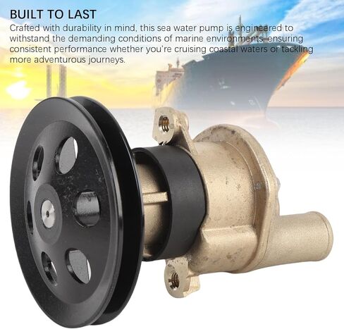 Luocute Rawing Sea Water Impeller Pump 3857794 Fits for HU WT Engines 1995-1999, Rawing Water Sea Pump With 4 1/2 In Diameter Single V Belt Pulley 3857794 Replacement in Saudi Arabia