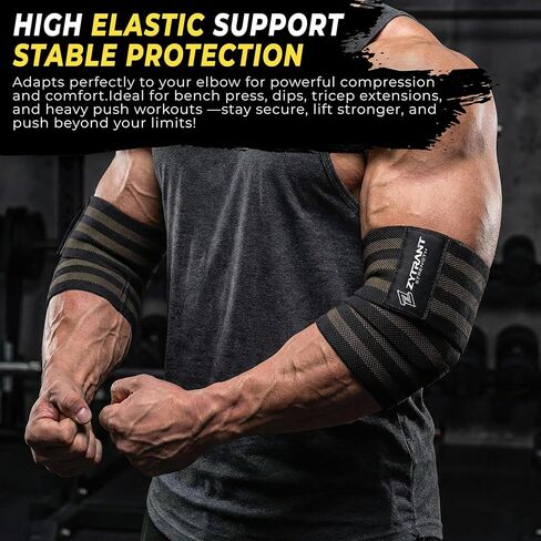 Elbow Wraps for Weightlifting, Powerlifting, Cross Training, Strength Training, Gym Support in Saudi Arabia