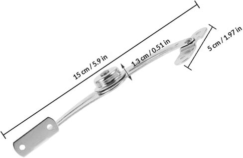 قطعتان من مفصلات إيقاف الأبواب الفولاذية المطلية بالنيكل لخزائن الفتح الأيمن، مفصلات دعم قفل صغيرة لأبواب الخزانات الكهربائية، محددات مصغرة ناعمة الإغلاق للاستخدام الصناعي in Kuwait