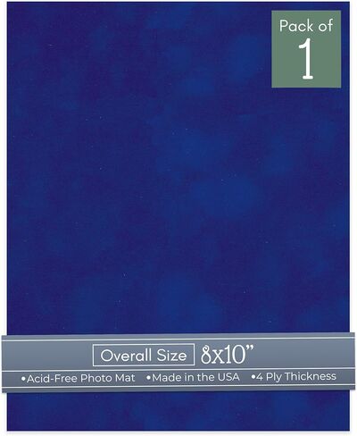Countryarthouse Royal Blue Suede Acid Free 8x10 لوحة دعم - لوحة حصيرة صور غير مقروءة - 1 ورقة in Saudi Arabia