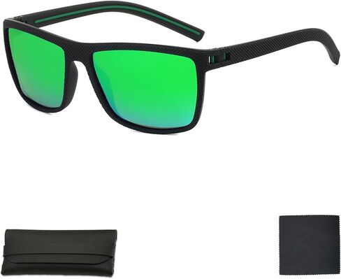 2026 New AMENI Golf Glasses, UV Polarized Sunglasses for Men/Women, with Case and Glasses Cloth(Vibrant Green) in Saudi Arabia