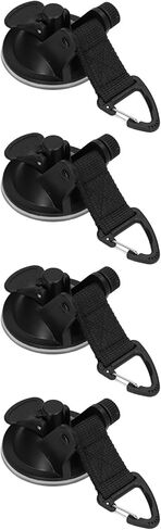 Kikumi 4 Pieces Heavy Duty Suction Cup Anchor Strap Portable Strong Suction Hook for Camping Travel Outdoor (Triangle Buckle) in Saudi Arabia
