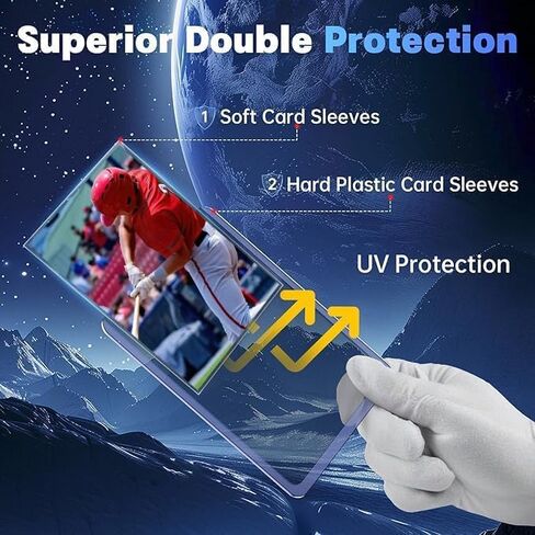 100 PCS Top Loaders للبطاقات ، وأكمام البطاقة البلاستيكية الصلبة ، ومواد حمولة بطاقة تداول البيسبول (100 Toploaders) in Kuwait