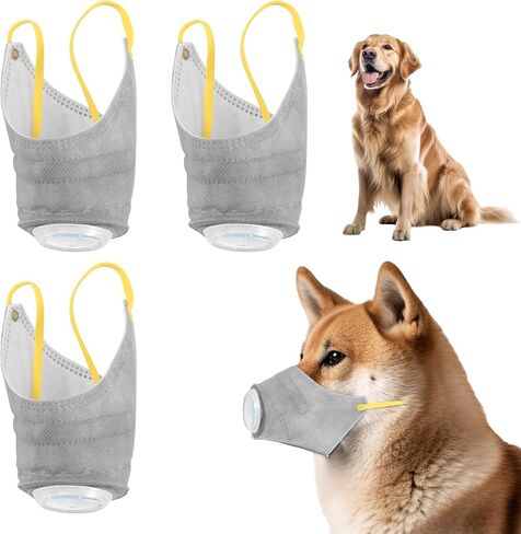 3pcs Adjustable Dog Gas Mask, New Creative Dog Face Muzzles Breathable Reusable Anti Smog Effectively Filter Air Pollution (Small) in Saudi Arabia