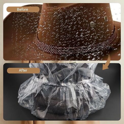 2-Pack Cowboy Hat Rain Cover, Clear Plastic Cowboy Hat Cover for Dust Waterproof Storage, Travel Hats Protector for Storage, Fit Men and Women in Saudi Arabia
